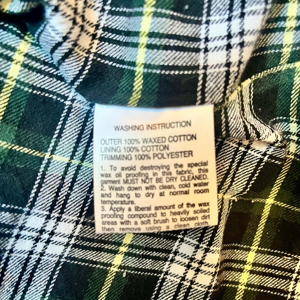 Vintage Green Waxed Cotton Outdoor Wear - Coat Jacket Size-S Made In England - Picture 6 of 6